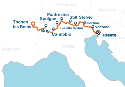 TTrieste La travervée des Alpes à vélo
