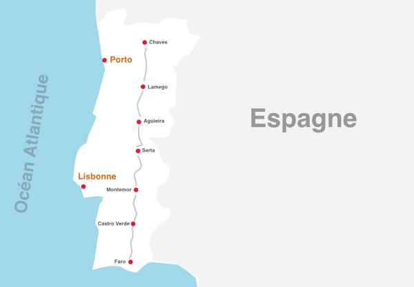 Cartes portugal Portugal à vélo
